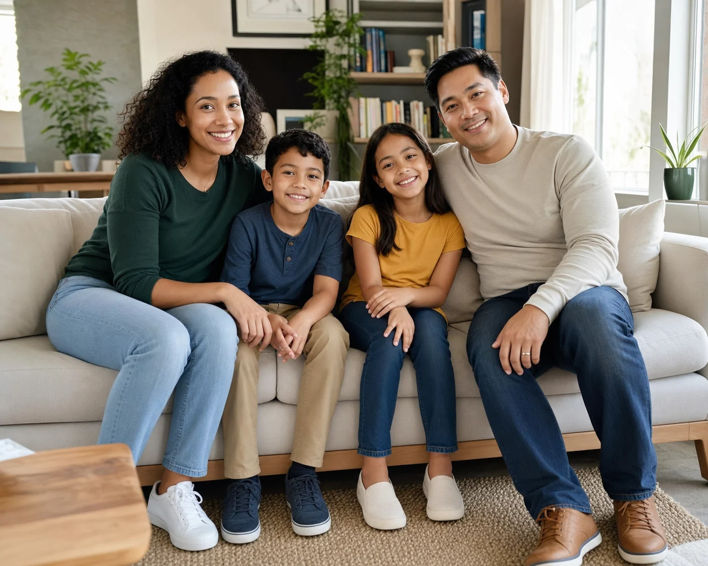 A family photo before it becomes a Christmas card